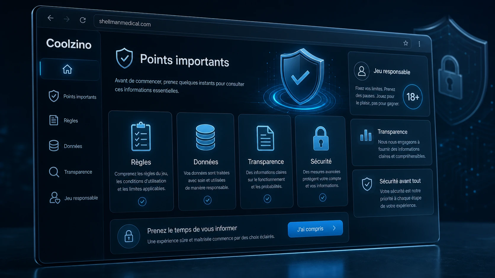 Les points importants avant d’utiliser Coolzino Casino